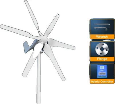 Obrázok produktu pre 3000W veterná turbína, nízke štartovacie otáčky, viacero možností napätia, s hybridným riadením, 3000W, 24V