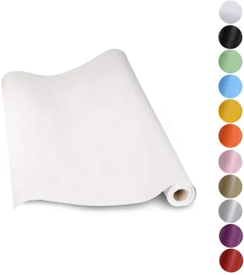 Produktbild von Aufkleber Küchenschränke weiß 60x500cm (3㎡) aus hochwertigem PVC Tapeten Küche Klebefolie Möbel wasserfest Aufkleber für Schrank selbstklebende Folie Küchenfolie Dekofolie MIT GLITZER