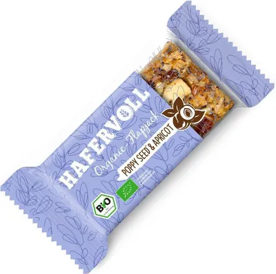 Produktbild von Hafervoll Organic-Flapjack Poppy Seed & Apricot 60g