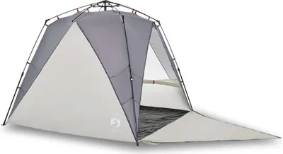 Produktbild von vidaXL Strandzelt 4 Personen Grau Quick Release Wasserdicht