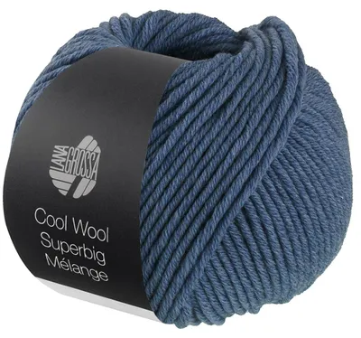 Produktbild von Lana Grossa COOL WOOL Superbig Mélange 50 g extravoluminöse Wolle 80 m Farbe 226 - Jeans meliert
