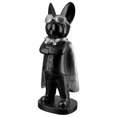 Zdjęcie produktu dla Gilde Figur, Bulldogge, "Hero Dog", Kunstharz, schwarz, VE 1, L. 10 cm, B. 13 cm, H. 32.5 cm 37187 4063387371879