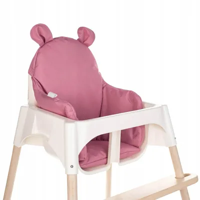 Produktbild von Sitzkissen kompatibel mit Ikea Antilop Hochstuhl – Hochstuhl Sitzbezug – Stuhlkissen für Kleinkinder – Handmade Baby Kissen - Teddy - Fuchsia