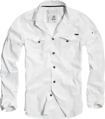Produktbild von Brandit - SlimFit Shirt Weiß Hemd Outdoor Größe XXL
