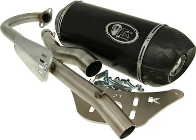 Obrázok produktu pre Výfukový tlmič TurboKit H2 Carbon s certifikátom ABE, kompatibilný s modelom Kymco Maxxer 300