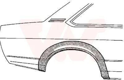 Produktbild von VAN WEZEL Seitenwand Reparaturblech für OPEL ASCONA B (81, 86, 87, 88)
