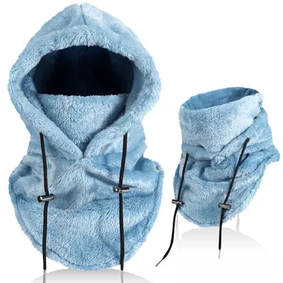 Obrázok produktu pre Sturmhaube Thermo Fleece, univerzálna, modrá. Multifunkčná, vetruodolná lyžiarska maska s ochranou krku