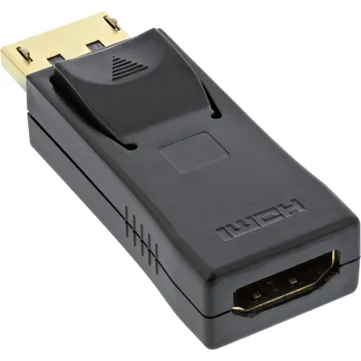 Image de InLine® adaptateur DisplayPort, DP sur HDMI, 4K2K, avec audio, noir