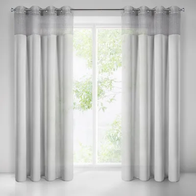 Produktbild von Gardine GRACE silber 135x250 cm Ösen Ösenvorhang