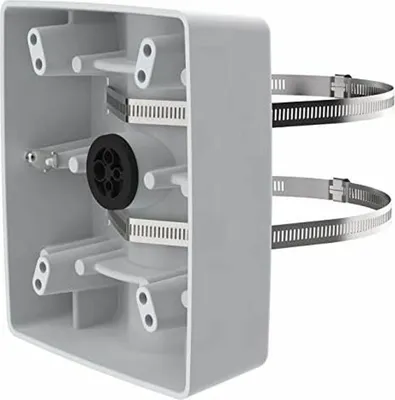Produktbild von AXIS T91B57 - Stangenbefestigungskit - Pfosten montierbar - Innenbereich, Außenbereich - weiß - für AXIS A9188-VE, Q6318-LE 50, T91G61, T91H61, T98A15-VE, T98A16-VE, T98A17-VE, T98A18-VE