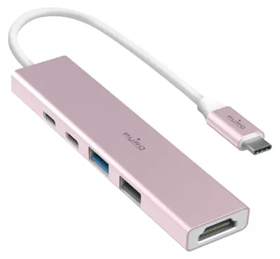 Image de PURO Hub USB-C 3.2 5-en-1 avec port HDMI 4K pour MacBook Neo, tablettes et ordinateurs portables, Image générée par une IA
