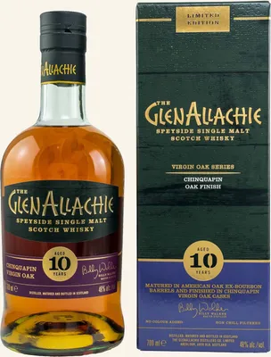 Produktbild von GlenAllachie 10 Jahre - Chinquapin Oak Finish - Virgin Oak Series - Speyside Single Malt Scotch Whisky