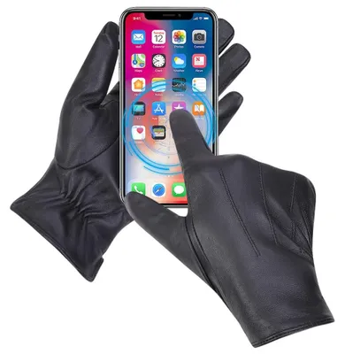 Produktbild von Omgoods – Herren Lederhandschuhe mit Kaschmirfutter