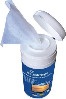 Produktbild von MediaRange MR722, Gerätereinigungs-Feuchttücher, Weiß, 330 g, 100 Stück(e)