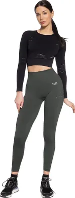 Produktbild von Gatta Active, Sport Leggings Damen, Sporthose Lang, Fitness GA, Deep Forest, M