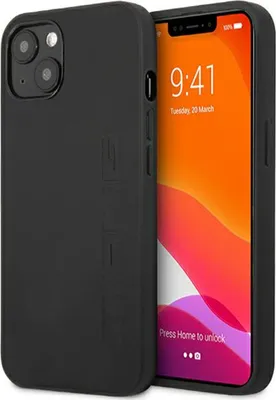 Produktbild von Mercedes AMG Apple iPhone 13 Mini Leder Hard Case Schutzhülle Schwarz