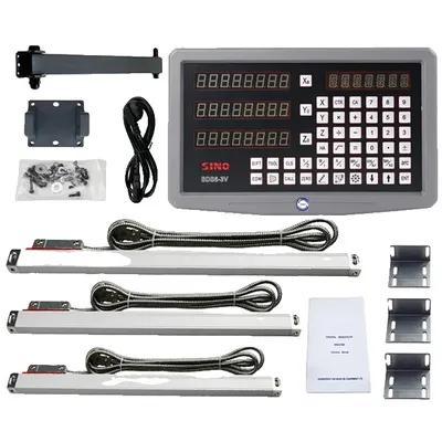Produktbild von Digitalanzeigesystem, Metallanzeige, 3-Achsen-Kompatibilität, SDS6-3V DRO SET