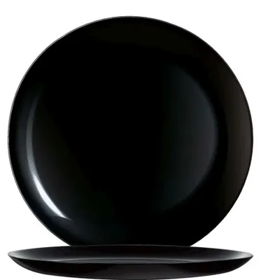 Image de Assiettes creuses plates Evolutions Black, 25 cm - lot de 6