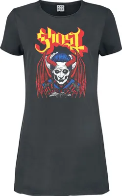 Produktbild von Amplified - "Demoniac" T-Shirt-Kleid für Damen GD3160 (L) (Holzkohle)