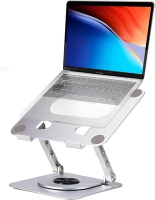 Produktbild von Famanu Laptopständer - Aluminiumlegierung, 360° drehbar, höhen- und winkelverstellbar, für Laptops und Tablets bis 17 Zoll