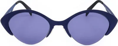 Image de Italia Independent I I MOD METAL 0505, monture en métal, couleur bleu foncé craquelé, dimensions 51/20/140. Lunettes de soleil pour femmes