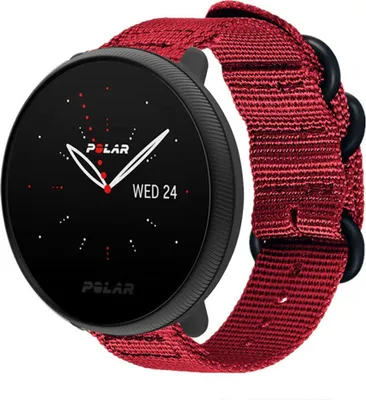 Produktbild von Strap-it Polar Ignite 2 Nylon- Schnallenarmband (Rot)