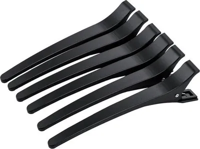 Produktbild von Haarklammern schwarze Haarspangen 12,5 cm 6 Stück