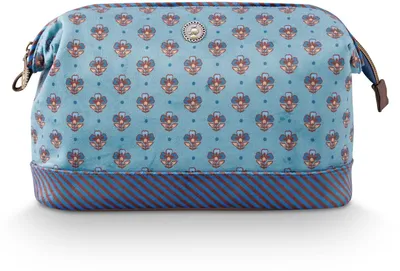 Produktbild von Pip Studio Cooper Cosmetic Purse Large Jaipur Flower Blue 26x12x18cm