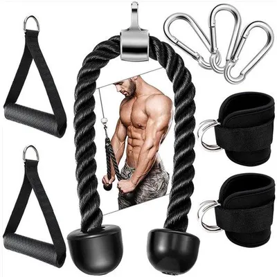 Obrázok produktu pre Posilňovací stroj s lanom na triceps a biceps, jednoramenný pás, príslušenstvo pre vybavenie posilňovní