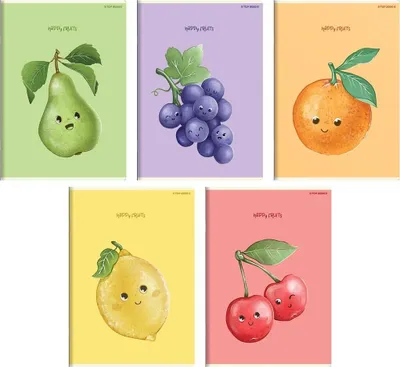 Produktbild von Notizbuch A5/16K, kariert, „Fruits“ (20 Stück) TOP2000 – Top 2000