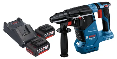 Productafbeelding van Bosch GBH 18V-24 C Professionele accuklopboormachine 18 V 2,4 J Brushless SDS plus + 2x oplaadbare accu 5,0 Ah + lader