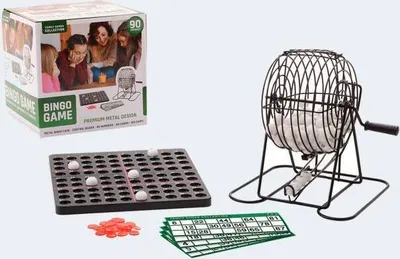 Produktbild von Bingo Spiel Metall mit 90 Nummern + 40 Karten