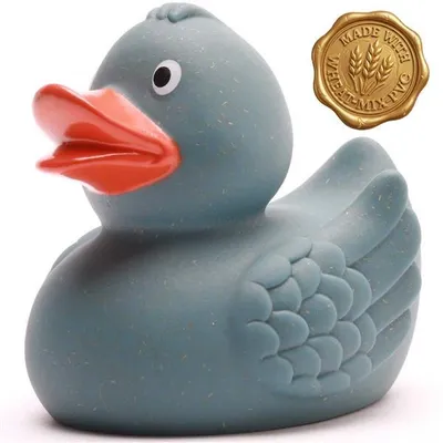 Produktbild von Badeente blau 7 cm Weizenstroh-PVC Mix