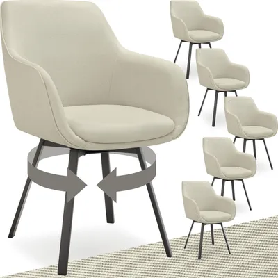 Produktbild von tectake® Drehbarer Armlehnstuhl Alicon gepolstert 57 x 59 x 88 cm