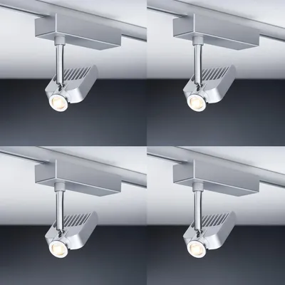 Obrázok produktu pre Sada 4 ks  Paulmann URail koľajnicový systém Spot Vision II 1x10 W matný chróm/chróm 230 V kov