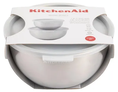 Produktbild von KitchenAid KMS212OSSSA 2er-Set Rührschüsseln Edelstahl Spülmaschinenfest