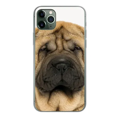 Produktbild von MuchoWow® Handyhülle Schutzhülle Hülle für iPhone 11 Pro Max Hund - Jungen - Sharpei - Haustiere - Mädchen - Kinder Silikon Softcase Handy Hülle - Schutz