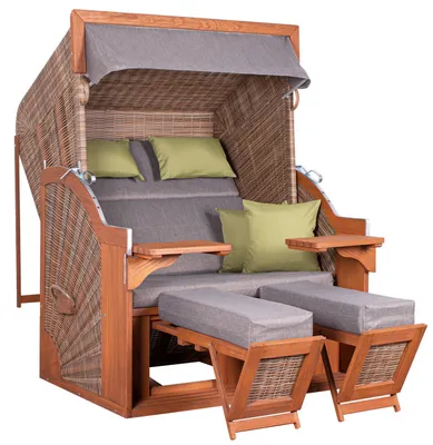 Produktbild von Strandkorb deVries PURE® Comfort XL PE griseum Des. 490