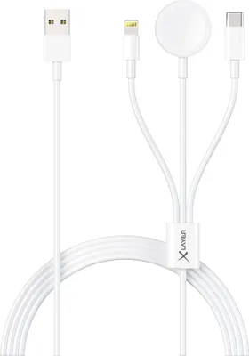 Produktbild von Xlayer 3-in-1 Apple Multi Ladekabel, USB-C, Lightning, Watch Wireless Charger