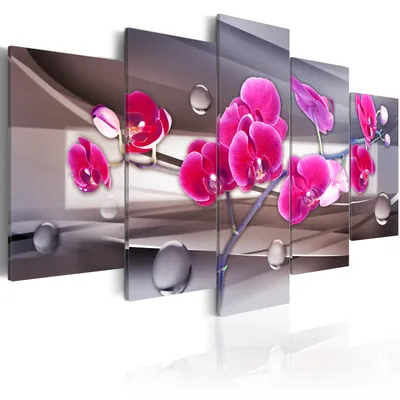 Produktbild von Akustikbild Blumen 200x100 cm Bilder Akustikschaum Hochleistungsschallabsorber Schallschutz Leinwand 5 tlg Wandbild Raumakustik Schalldämmung 51384