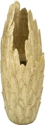 Produktbild von Mauro Ferretti Feder-Vase 34,5x34x91 cm goldfarben