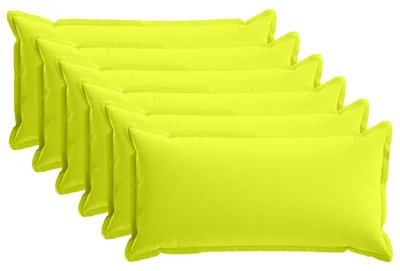 Productafbeelding van vidaXL Kussenhoezen, 6 stuks, HOUTEN, lichtgroen, 40 x 70 cm, polyester