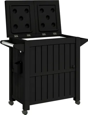 Produktbild von vidaXL 3-in-1 Servierwagen Schwarz Polypropylen