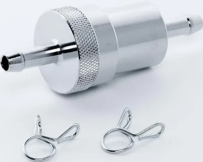 Produktbild von Hashiru Benzinfilter Metall Chrom 6mm 28x38mm für Motorrad