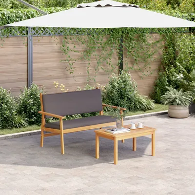 Produktbild von ZMH Gartenbank mit Kissen aus massivem Akazienholz