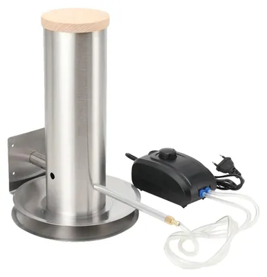 Immagine prodotto di Generatore di fumo freddo, acciaio inossidabile, 220 V/50 Hz, potenza della pompa 4 W, altezza 270 mm, diametro 90 mm
