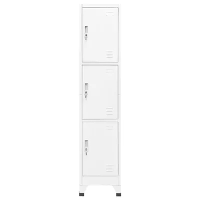Image de vidaXL Armoire à casiers blancs 38x45x180 cm Acier