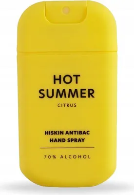 Zdjęcie produktu dla HISKIN Antybakteryjny spray do dezynfekcji rąk, zapach: Hot Summer Citrus, 30 ml