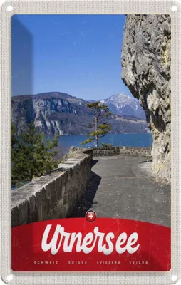 Produktbild von vianmo Blechschild 18x12 cm Urnersee Schweiz Europa Bildmotiv Reisemotiv Abenteuer Reisen Urlaub