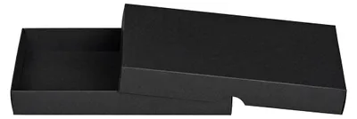 Produktbild von Faltschachtel 11,5 x 22,5 x 3 cm, Schwarz, Deckel, Recyclingkarton - 10er Set
